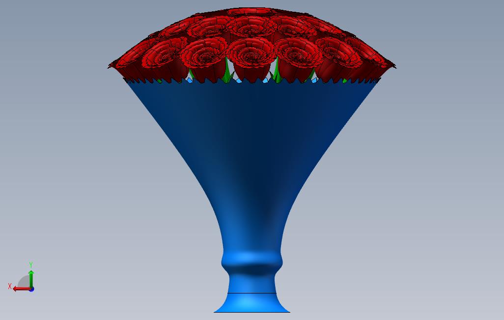 一束玫瑰_SOLIDWORKS 2012_模型图纸免费下载 – 懒石网