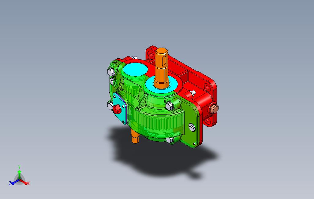 一级齿轮减速器（CATIA）