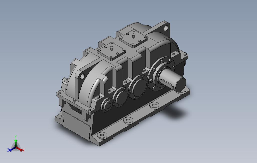 二级圆柱齿轮减速器设计SolidWorks