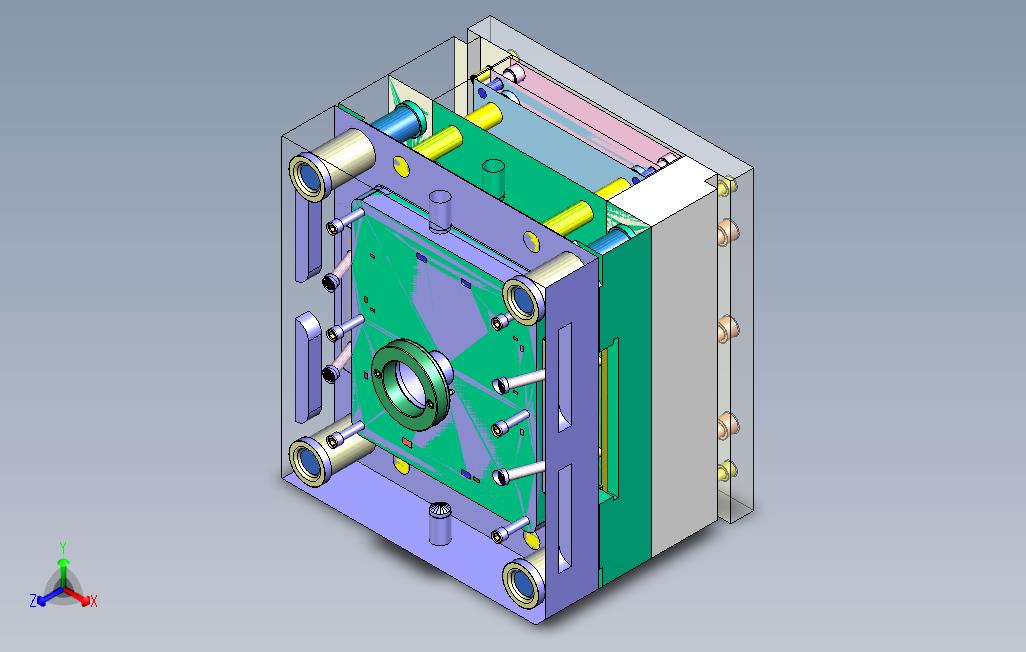 充电宝模具3D图