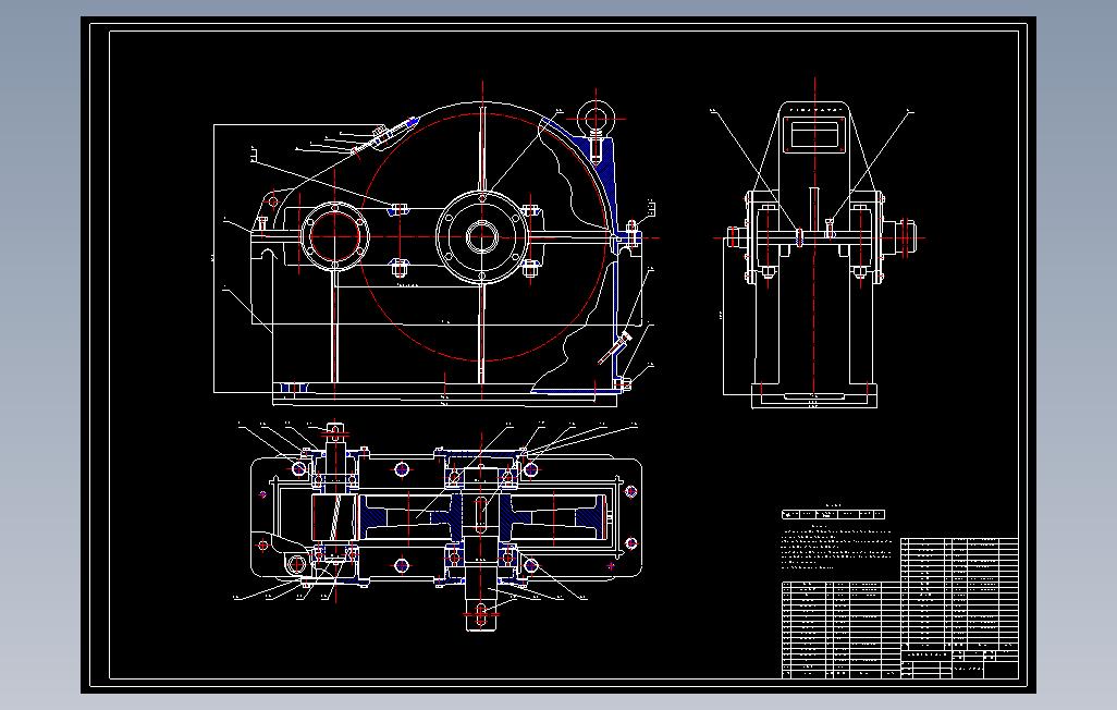 单级（一级）减速器CAD图纸