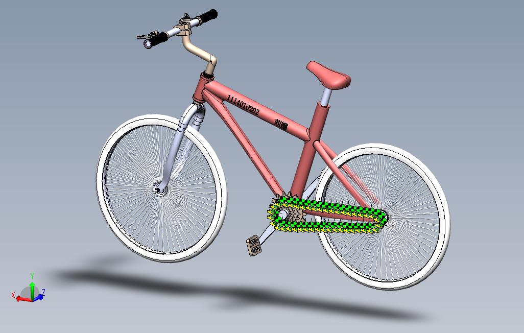 女士粉色自行车