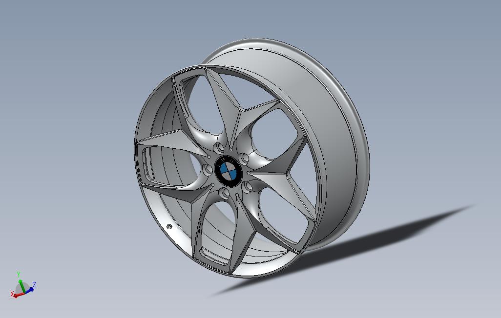 宝马车轮轮毂3D模型_SOLIDWORKS 2010_模型图纸免费下载 – 懒石网
