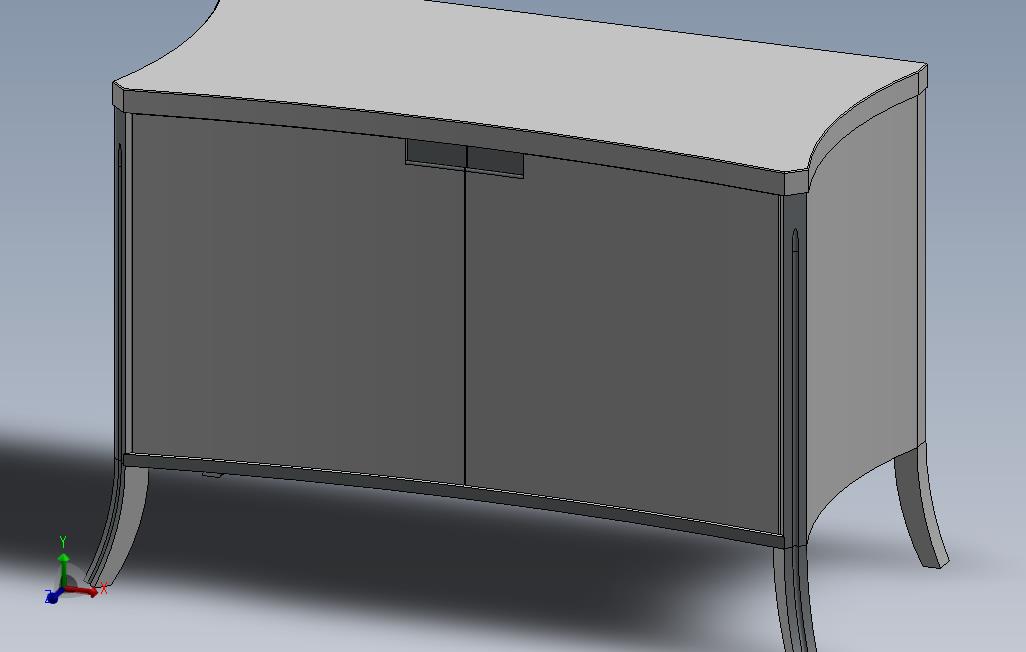 实木衣柜3D模型