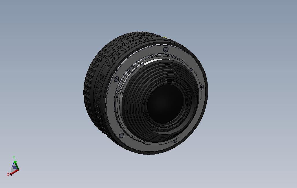 宾得数码相机镜头3D模型