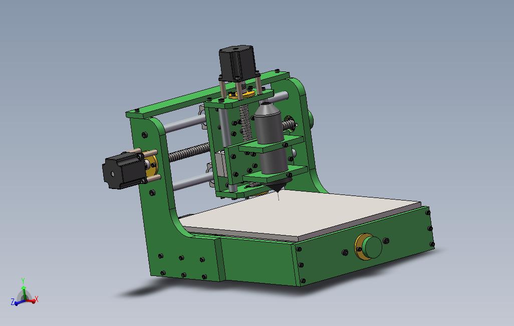 小型雕刻机-机械部分-solidworks