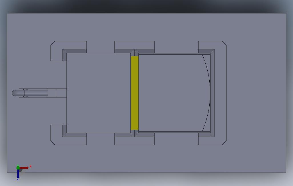 料架挤压设备 俯视图