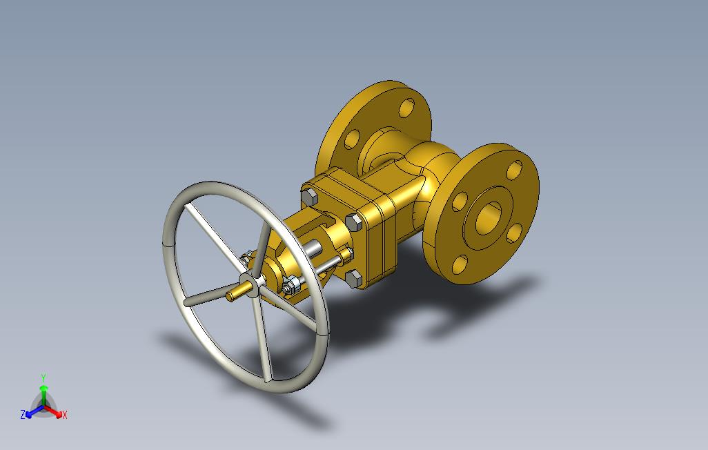 法兰闸阀模3D模型