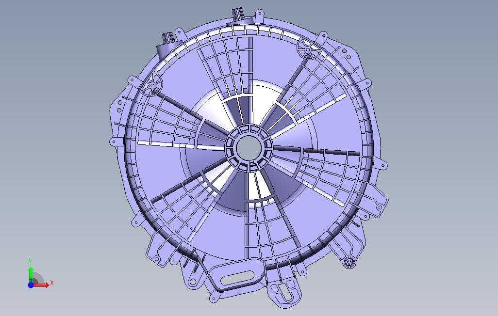 滚筒洗衣机内筒 Solidworks 2014 模型图纸免费下载 懒石网