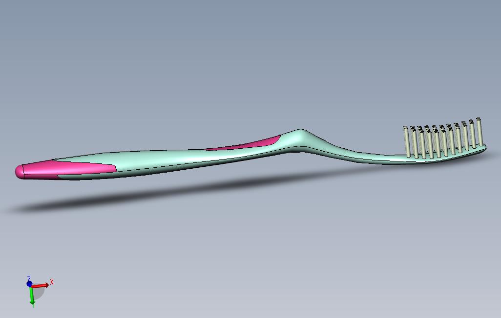 用solidworks画的一个牙刷