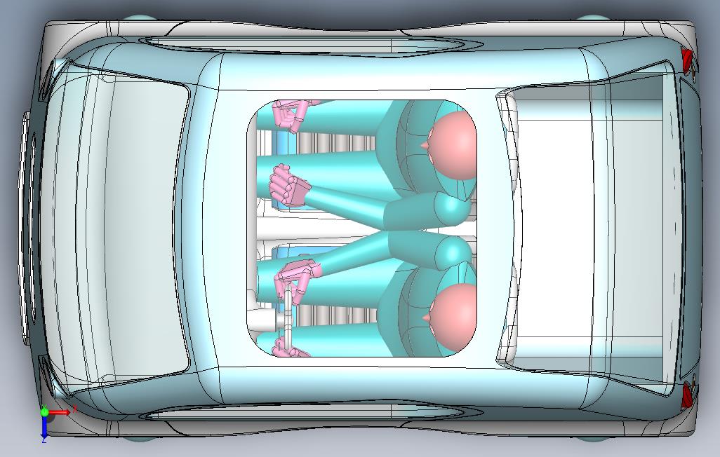 电动汽车 俯视图