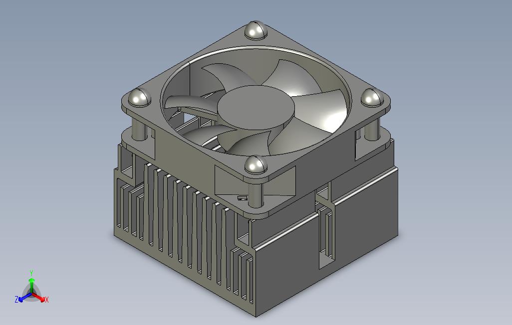 电脑cpu风扇3D模型