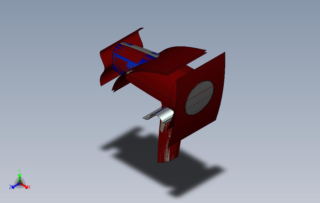 自上而下的设计方式画的proe5.吹风机模型