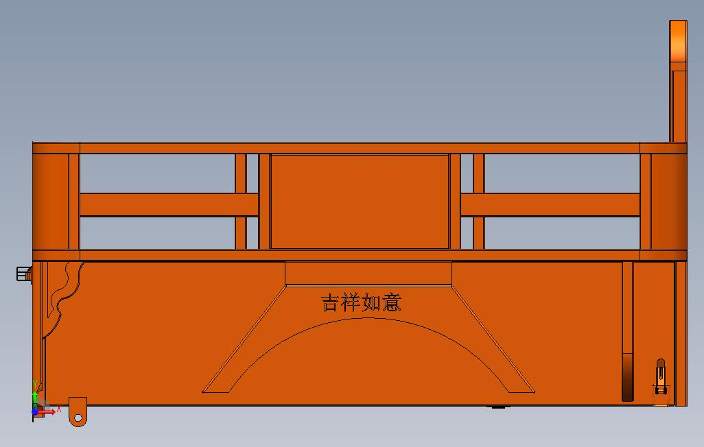 车厢护栏 正面视图