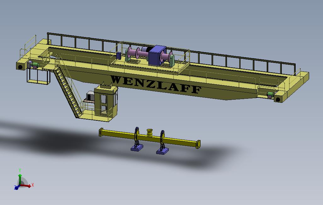 高空起重机3D模型
