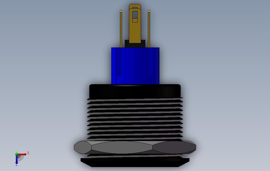 22mm不锈钢按钮_SOLIDWORKS 2016_模型图纸免费下载 – 懒石网