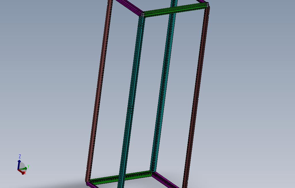 九折弯箱体框架设计模板2x8x6
