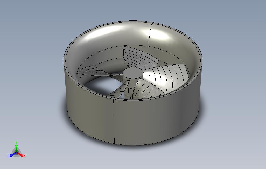 微小网-导管螺旋桨catia制作igs