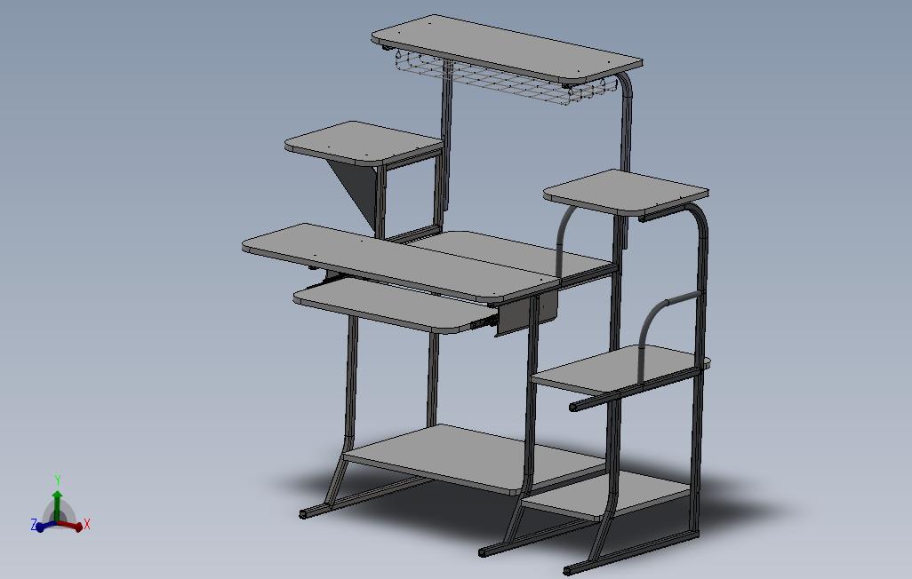 电脑桌solidworks设计