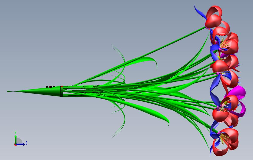 花_SOLIDWORKS 2013_模型图纸免费下载 – 懒石网