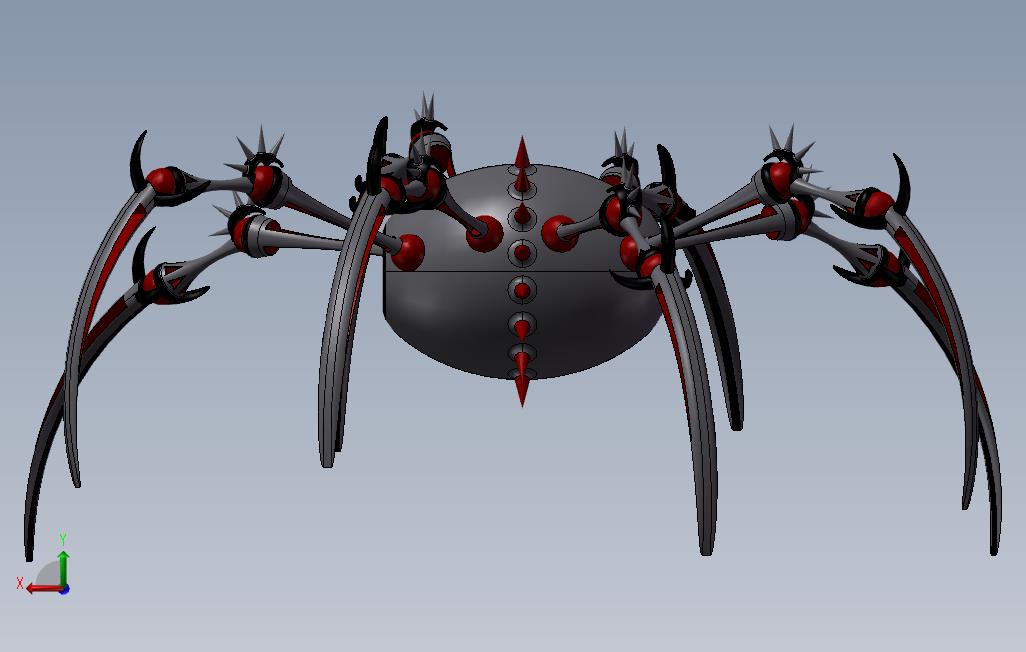 花蜘蛛UserLibrary-spider_SOLIDWORKS 2012_模型图纸免费下载 – 懒石网