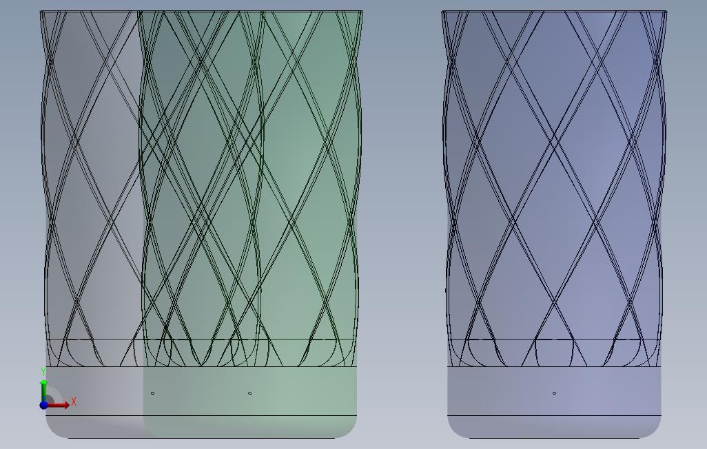 218SolidWorks玻璃模型 正面视图