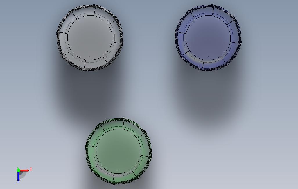218SolidWorks玻璃模型 俯视图