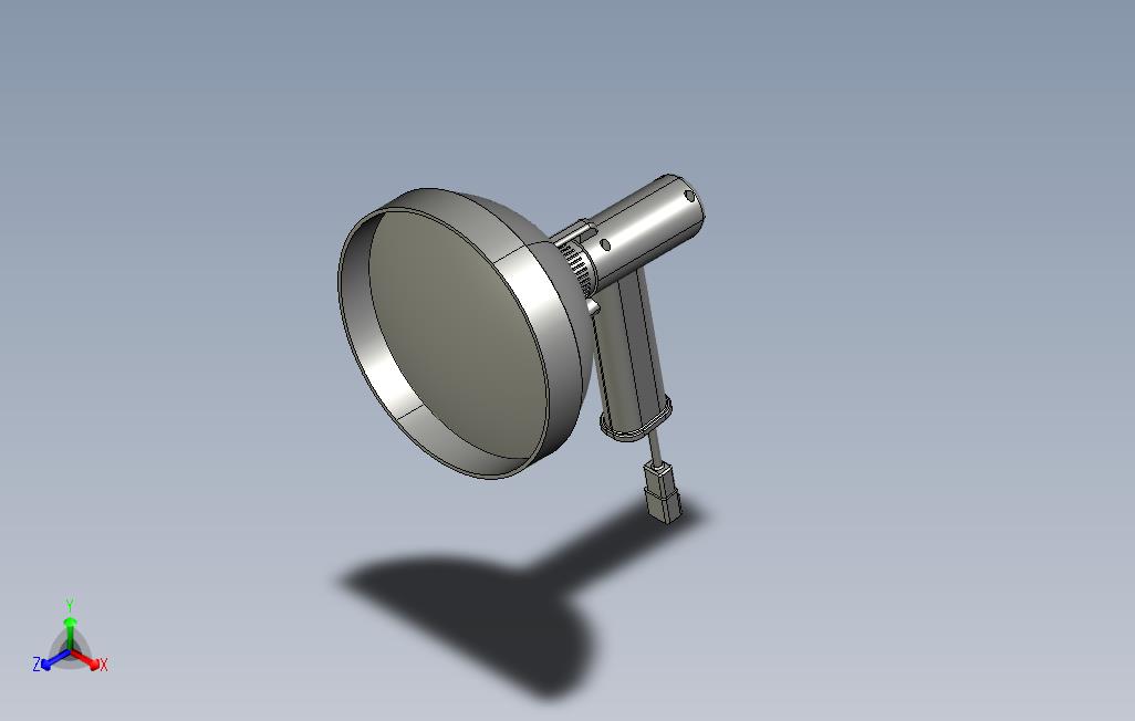 5百万蜡烛功率手持式HL-85聚光灯-1瓦-现货泛流组合-16电源线_STEP_模型图纸免费下载 – 懒石网