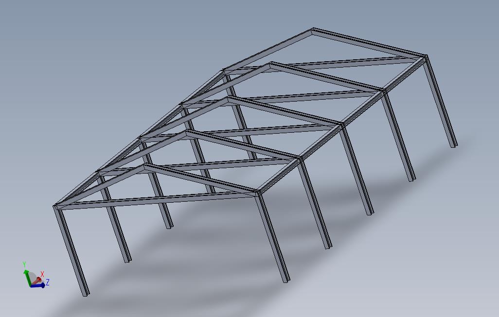 SolidWorks钢结构建筑模型