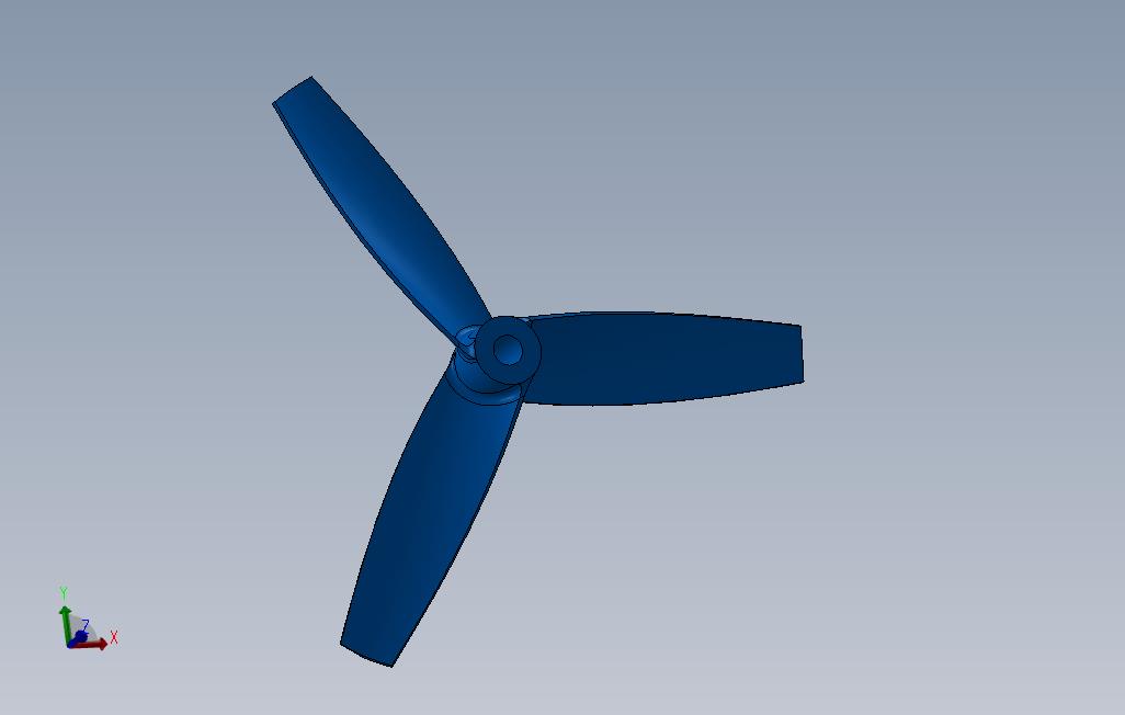 三刀片3D可打印4.5（Φ114.3mm）无人机推进器