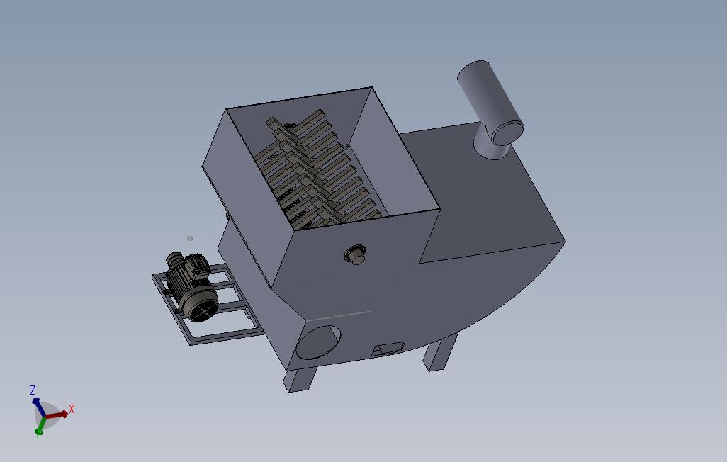 小麦脱粒机 Solidworks 2017 模型图纸下载 懒石网