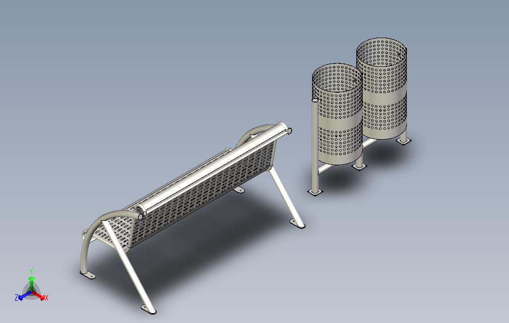 工作台和垃圾箱