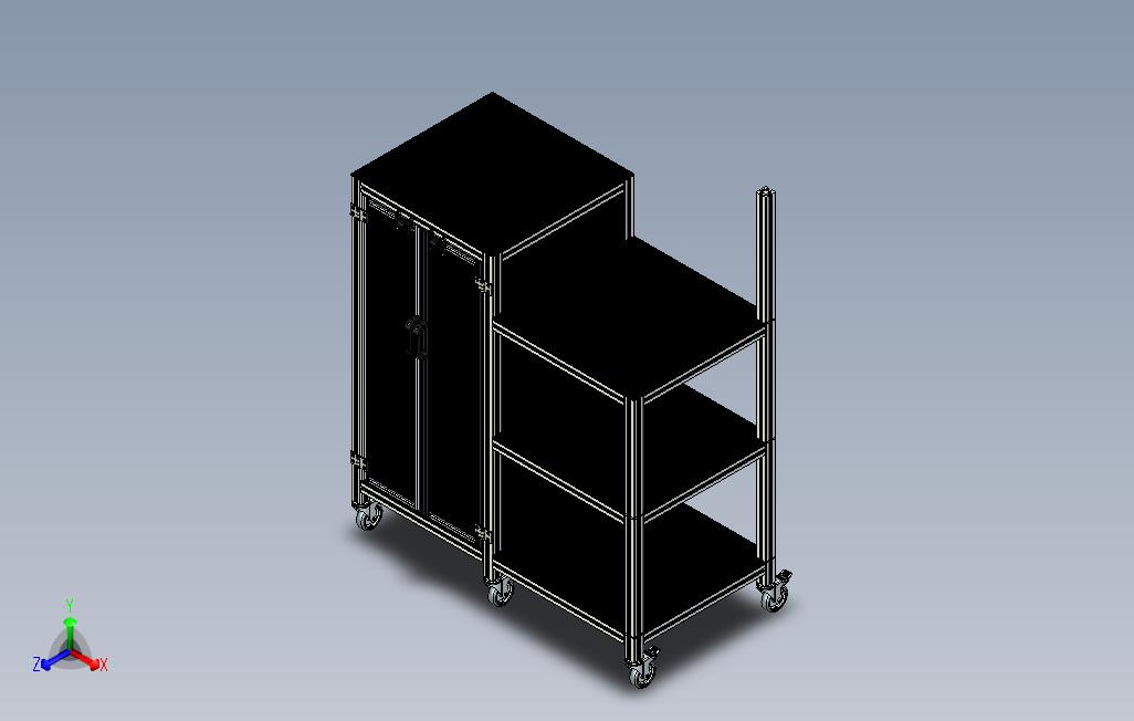 工作模组PLC-Monitor-CPU-打印机外观 主视图
