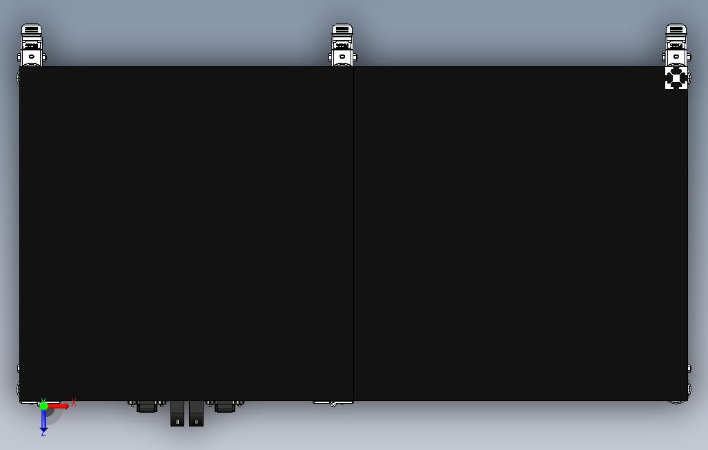工作模组PLC-Monitor-CPU-打印机外观 俯视图