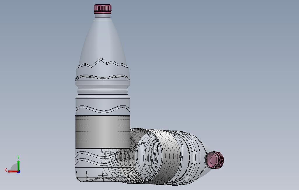 水瓶 背面视图