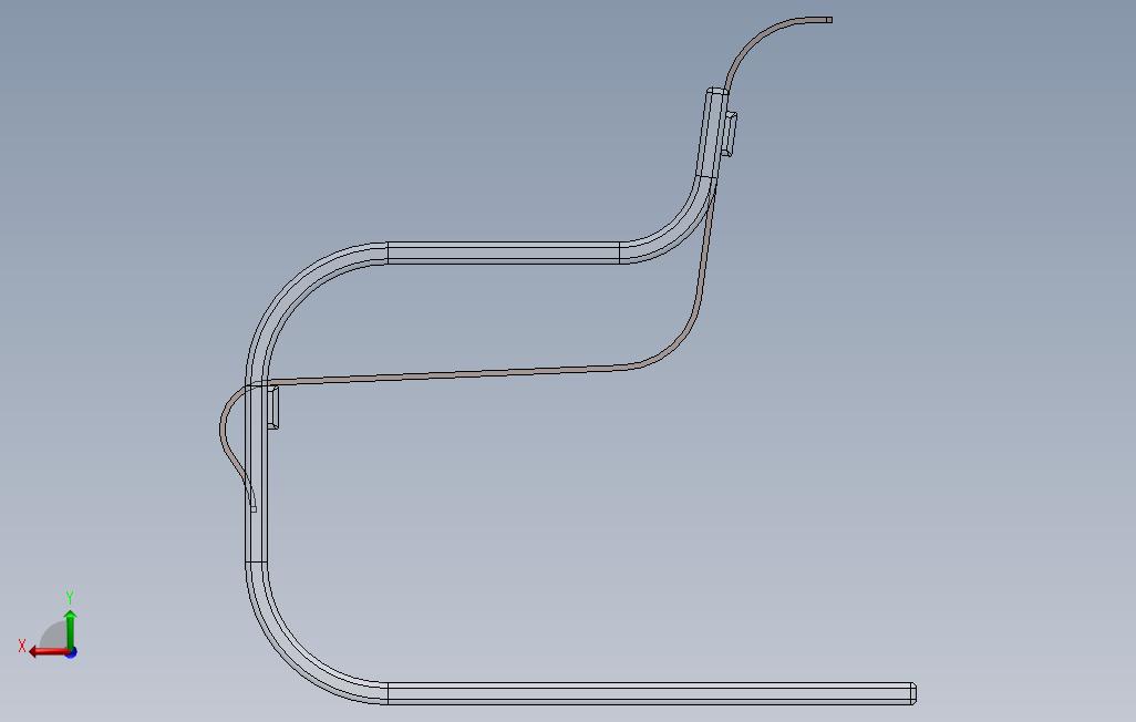 阿尔瓦阿尔托模型椅子从1932年。型号42 背面视图
