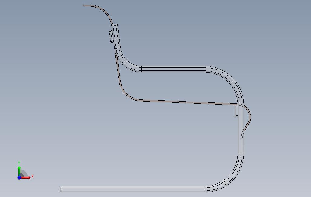 阿尔瓦阿尔托模型椅子从1932年。型号42 正面视图
