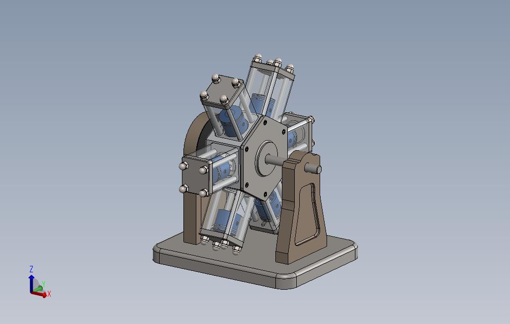 飞机径向发动机总成（SOLIDWORKS217）
