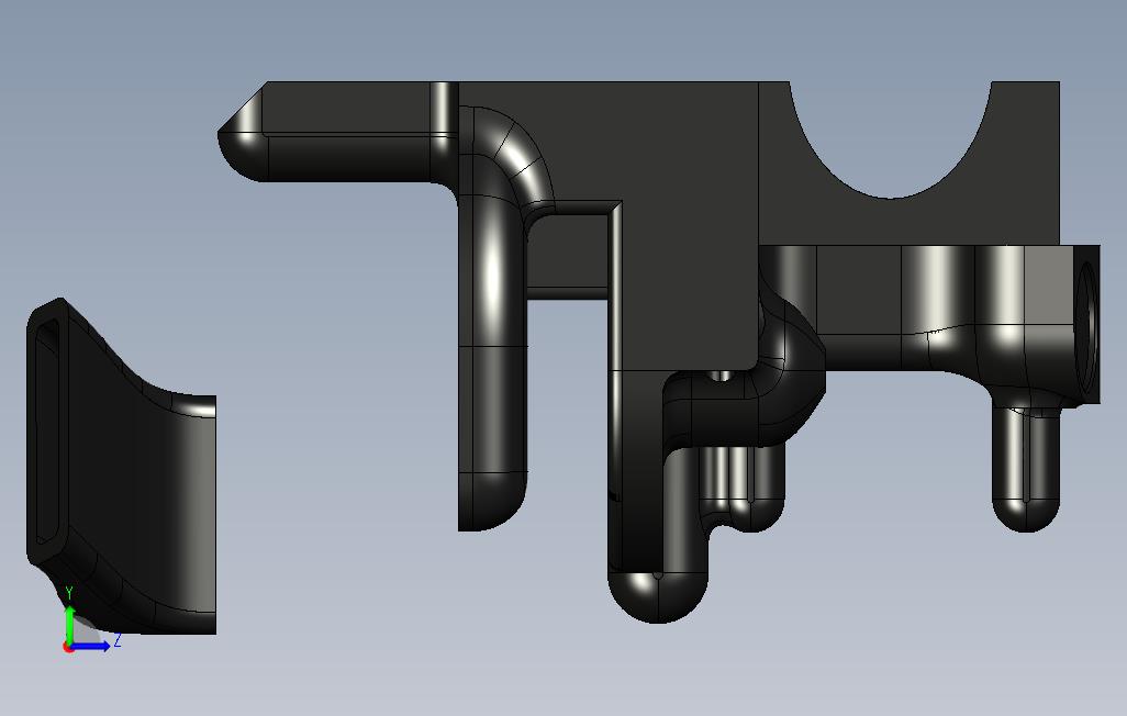 FormbotRaptor2.挤出机托架 左侧视图