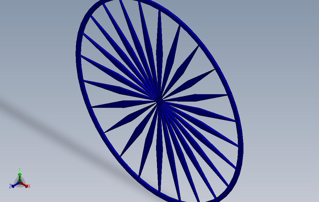 印度国旗车轮的固体模型