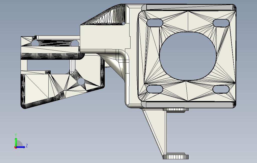 Ender3Ender3Pro直接驱动球管支架 左侧视图