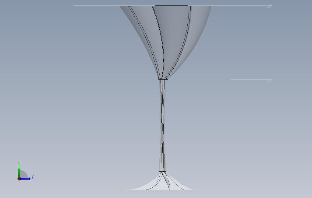酒杯(水晶) 左侧视图