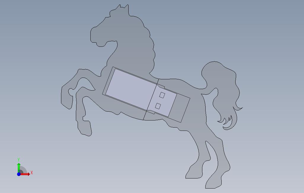 HorseUSB接口 正面视图