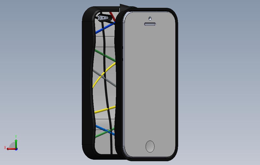 Iphone手机壳设计理念人体工程学 背面视图