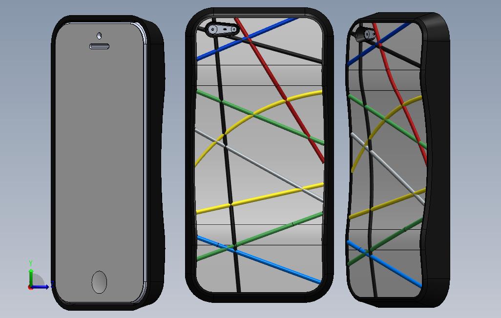 Iphone手机壳设计理念人体工程学 左侧视图