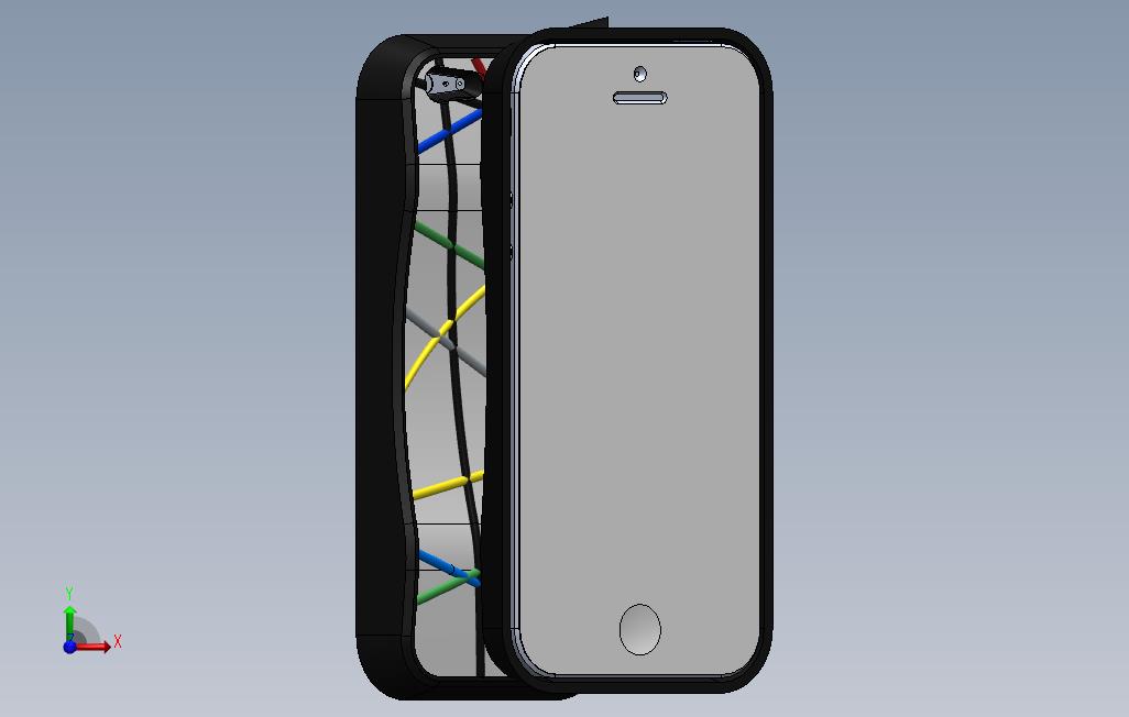 Iphone手机壳设计理念人体工程学 正面视图