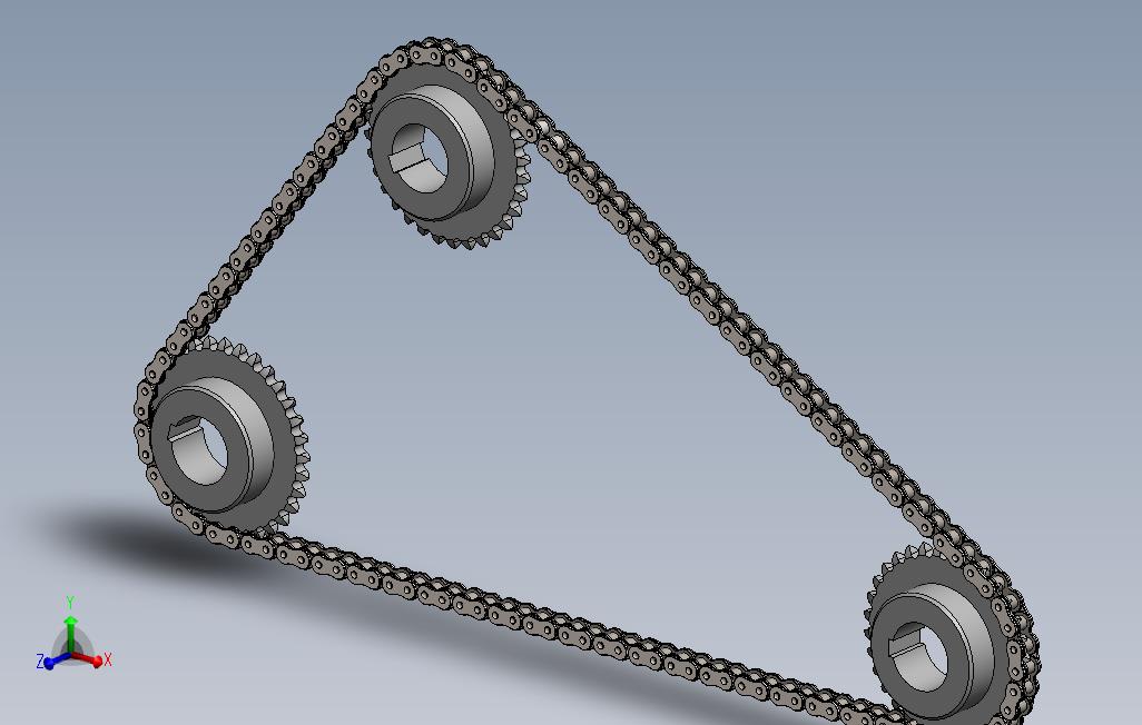 Solidworks中的手绘链链轮机构