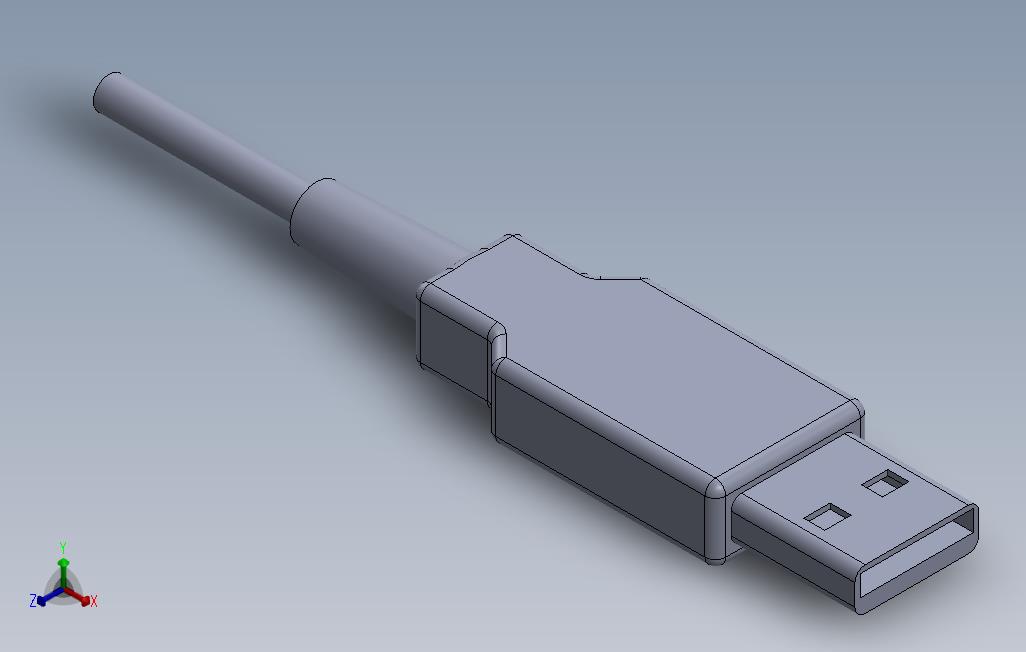 USB头_SOLIDWORKS 2012_模型图纸免费下载 – 懒石网