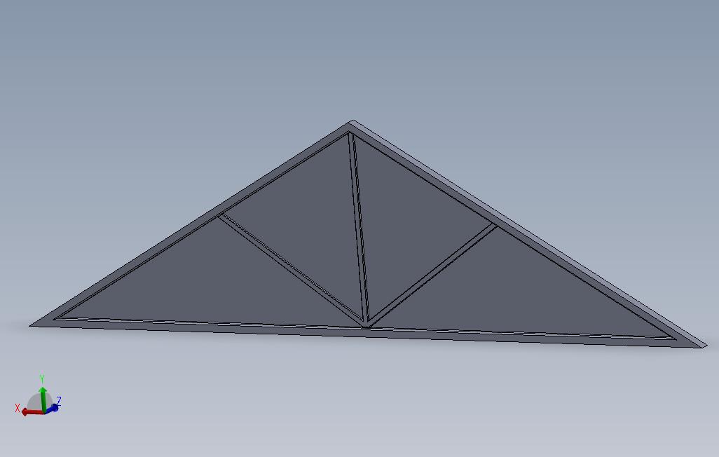 三角横梁窗口-129x37.25 主视图