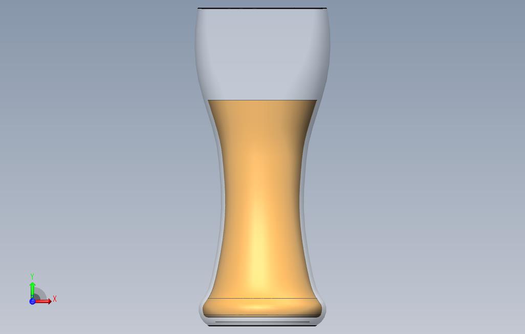 德国啤酒杯 正面视图
